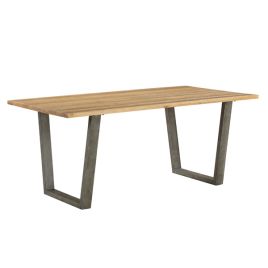 Doyle Elegance Rustic Dining Table - Natural Wood