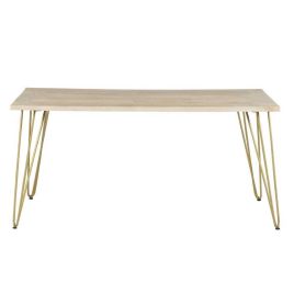 Georgjna Stylish Leg Frame Light Gold Rectangular Dining Table