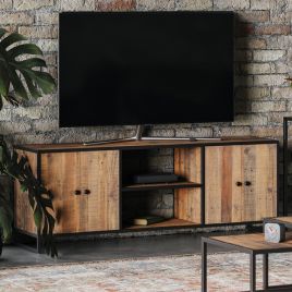 Hayley Reclaimed Wood Extra Large TV Stand with Storage Drawers