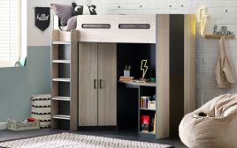 Hercules High Sleeper - Woodgrain & Anthracite