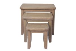 Norfolk Nest of 3 Tables - Smoke Oak
