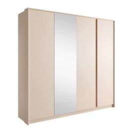 DALLAS 4 Door Mirrored Wardrobe Beige - 223cm