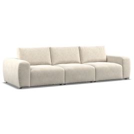 GRAZ Fabric 3 Seater Sofa - Ivory