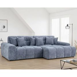 Corner Sofa - STACIE Corner Sofa Right Hand Blue 298cm