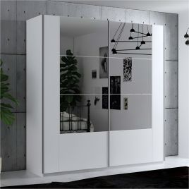 Diego Sliding Door 200cm Wardrobe - White
