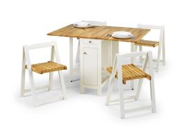 Savoy Folding Dining Set - White