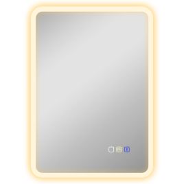 HERON 50 x 70 cm Backlit Illuminated Bathroom Mirror Silver Tone