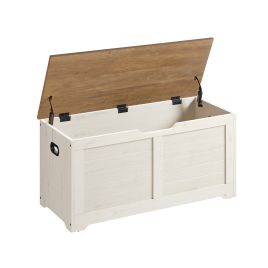 THORNVALE Storage Otooman With Blanket Box and 2 Safety Hinges - White