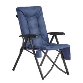 ASRUMO Folding Reclining Camping Chair - Blue
