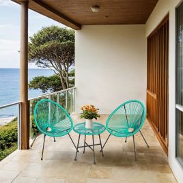 Patio Furniture Set - FIORIA Acapulco 3 Piece Outdoor Seating - Green