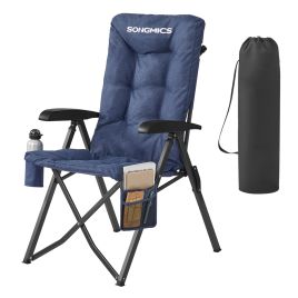 ASRUMO Reclining Camping Chair with Cup Holder - Blue