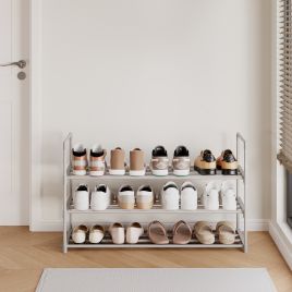 VERRA Shoe Rack - 3 Tier Storage Medium Sized Rack - Grey
