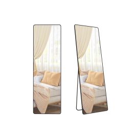 ROWANSHIRE Rectangle Full Length Mirror with Stand - Black