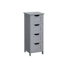 Bathroom Cabinet - MONDA Floor Storage 4 Drawer - Mystic Grey