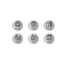 36 Recycling Stickers for Bins