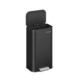 Kitchen Bin - MODRA 30L Soft-Close Pedal Bin - Black