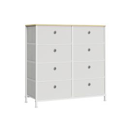 Storage Chest - SERNOS Fabric Drawer Storage Chest - Grey White