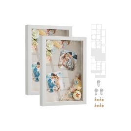 Set of 2 A4 Picture Frames with 6 Mats