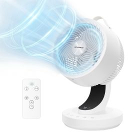 THLUNU Quiet Air Circulator Desk Fan - Cloud White