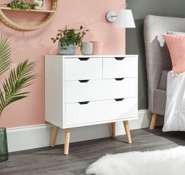 White Chest of Drawers - NORTHBAY Small Chest 4 Drawers
