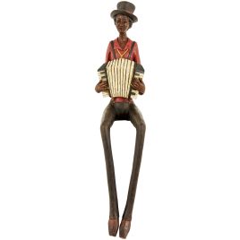 Sitting Jazz Band Squeeze Box - Brown