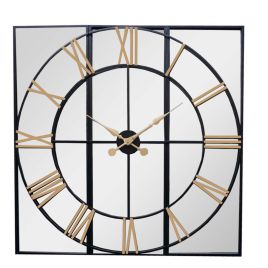 Brooklyn Wall Clock - Black And Gold