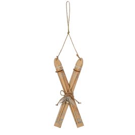 Natural Rustic Crossed Skis - Large