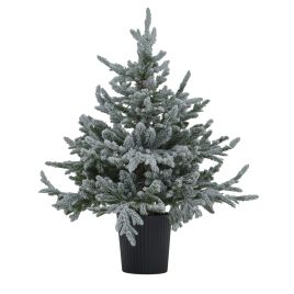 PINETOP Snowy Forest Fir Pre-Lit Led 300L Christmas Tree In Pot - Multi Colour