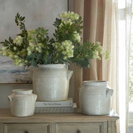 FORMA Large Pot With Handles - White