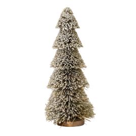 SILVA Large Tiered Snowy Brush Tree - Brown