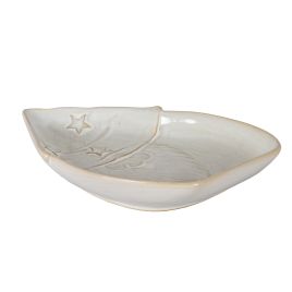 CELESTE Ceramic Santa Dish - White