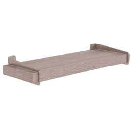 Livia 60cm Grey Oak Floating Shelf with Metal Brackets