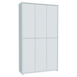 SOLARA Tall Shoe Cabinet with 6 Push to Open Doors - Light Grey