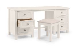 Maine 6 Drawer Dressing Table - White