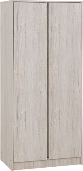 MALDEN 2 Door Wardrobe Light Oak - 80cm