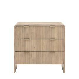 LAVENHAM Oak Finish Chest of Drawers - Medium-sized, 3 Drawers, Ready Assembled