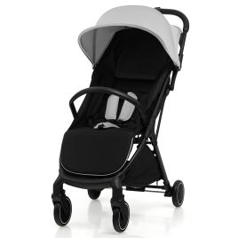 Lightweight Baby Stroller with Detachable Seat Cover - Grey