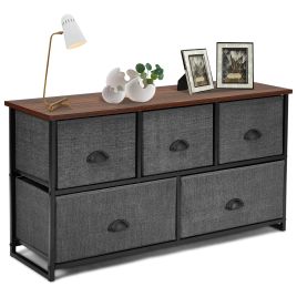 Black Chest of Drawers - PLUM Medium Chest 5 Drawers