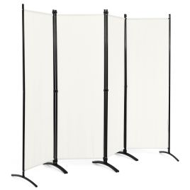 4 Panel Wall Privacy Screen Protector for Home-White