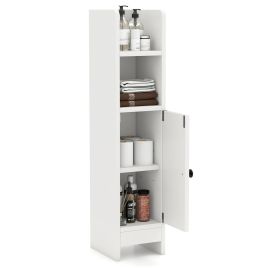 FOLWYN Bathroom Storage Cabinet with Door and Adjustable Shelves-White