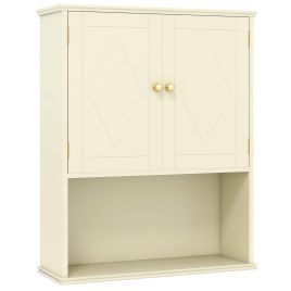 GARWYNNE Bathroom Wall Cabinet with Open Shelf and Adjustable Shelf-Beige