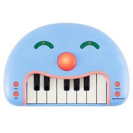 13-Key Kids Piano Keyboard Interactive Toy Digital Piano with Smiling Face-Blue