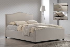 Double Bed - BRAVISTON 4ft6 Fabric Bed Sand