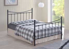 Kingsize Bed - ALDERNOX 5ft Metal Bed Black