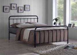 Kingsize Bed - MIAVERA 5ft Metal Bed Black