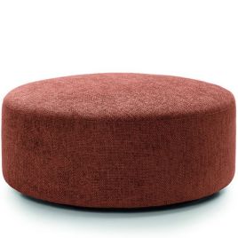 ZAZZLES Smart Linen Large Swivel Footstool - Burnt Orange