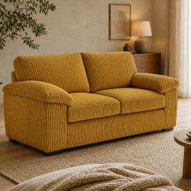 CORDURA Jumbo Cord Fullback 2 Seater Sofa - Mustard
