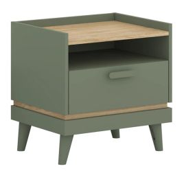 NORA Bedside Table with Drawer - Green