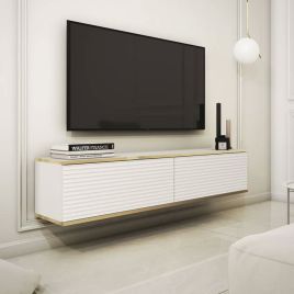 Obsidian Zenyx Floating TV Cabinet - White