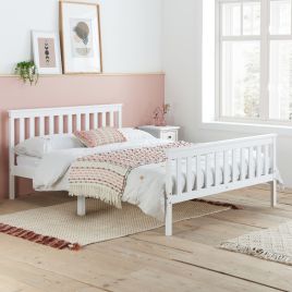 OXFORD White Pine Wood Bed - Small Double 4ft
